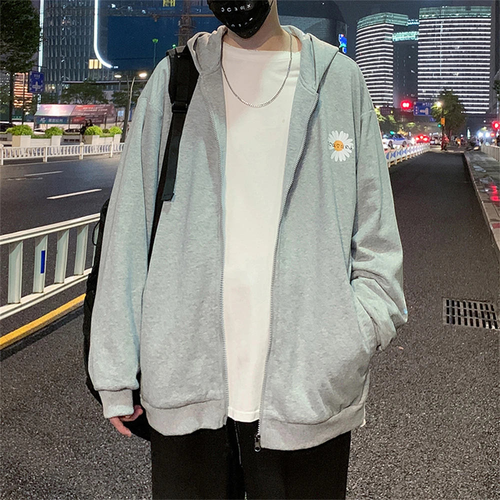 COUTUDI Men's Hooded Sweatshirt Casual Jacket