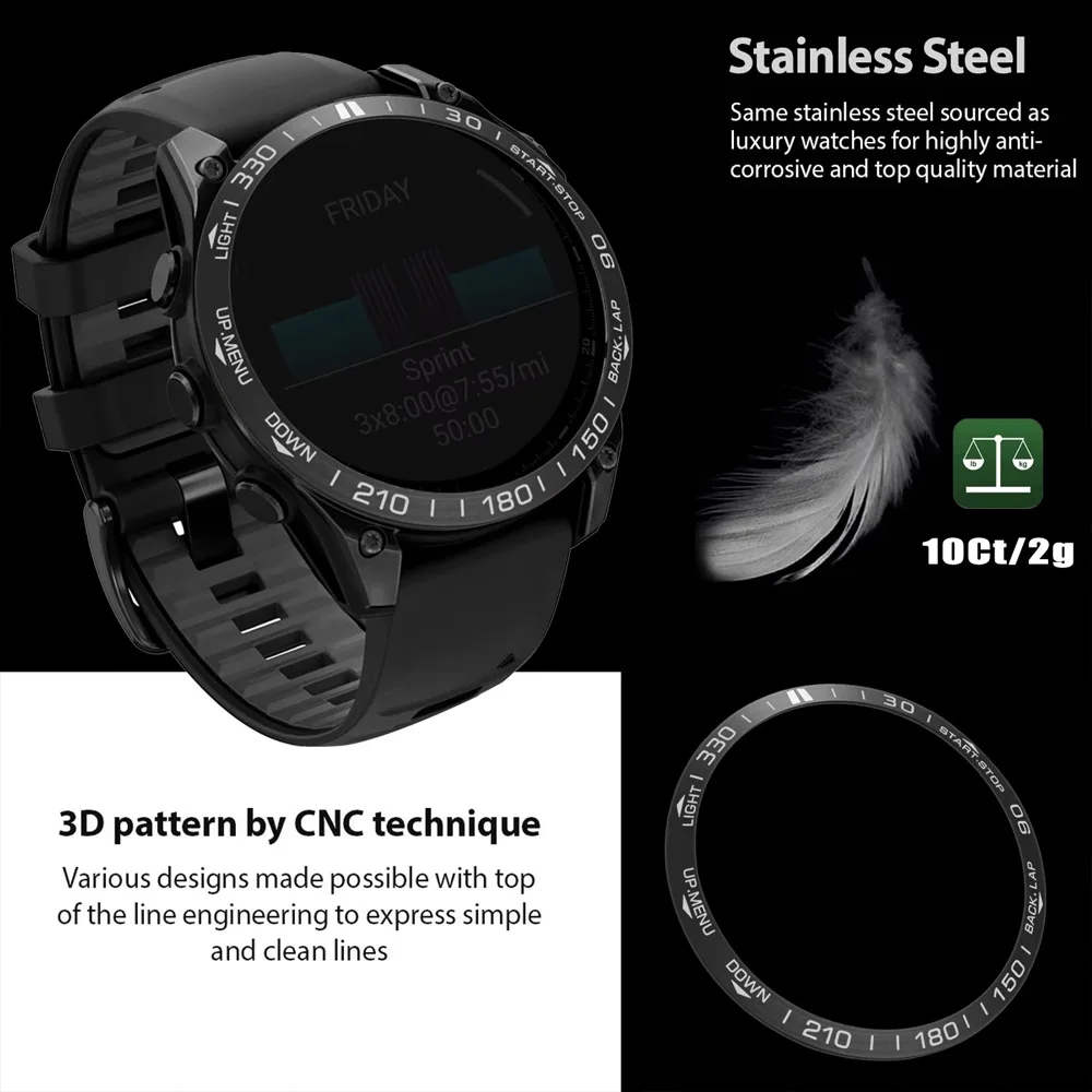Premium Time/Speed Metal Bezel Protective Ring