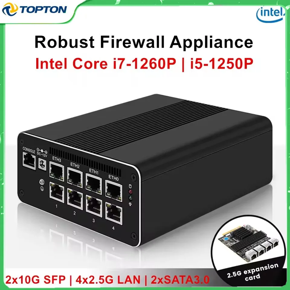 Topton Pentium8505搭載 2.5Gbase-T SFP4ポート Topton Pentium8505搭載 2.5Gbase-T SFP4ポート 견고한 방화벽