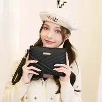 Stylish Women Wristlet Bag Women Leather Envelope Design Bag Shopping Traveling Portable Small Purse Clutch Wallet - Image 4