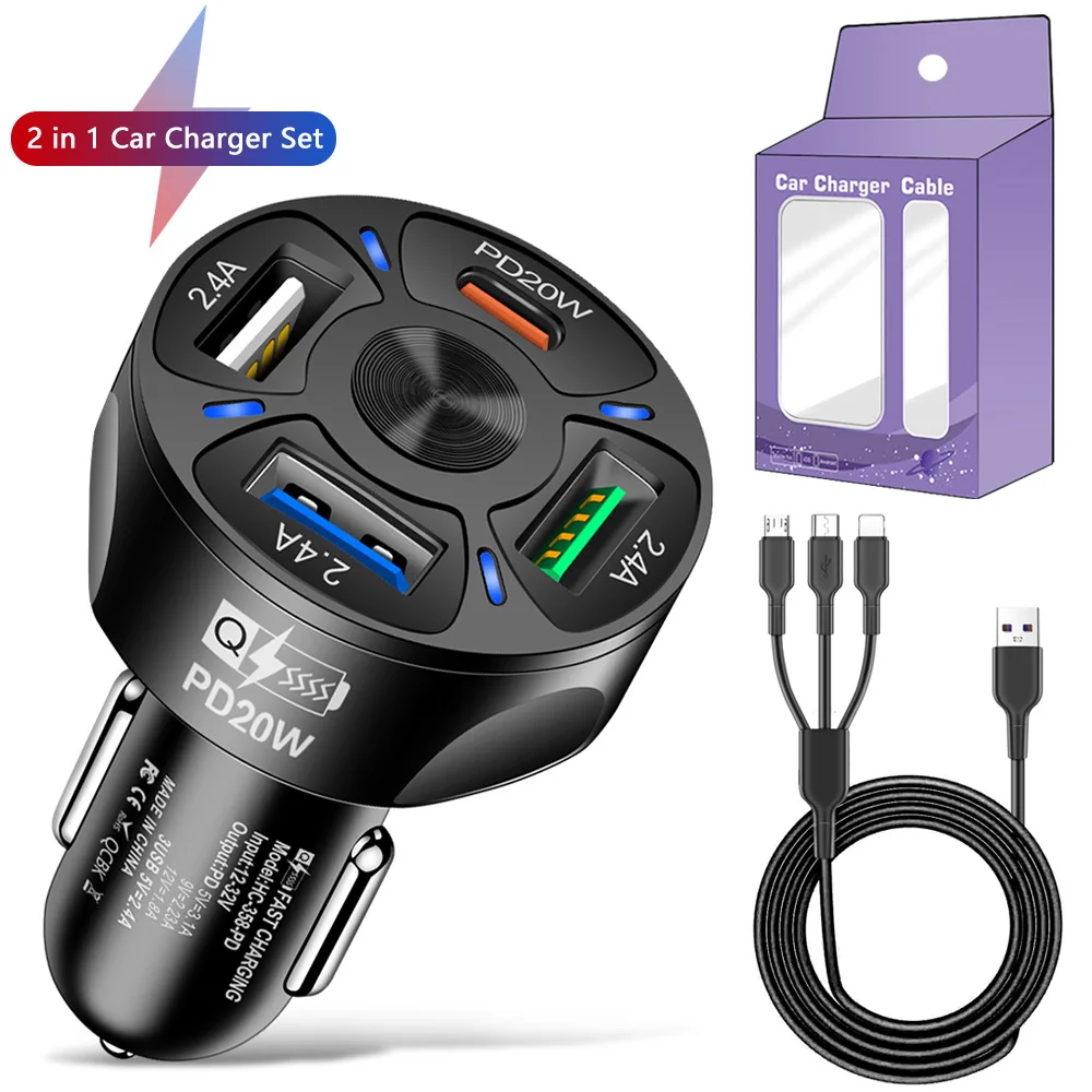 ޴   Ʈ, PD20W, 2.4A, 3USB, PD,  , 4-in-1  , 4 Ʈ, 1  3 ʰ  ̺