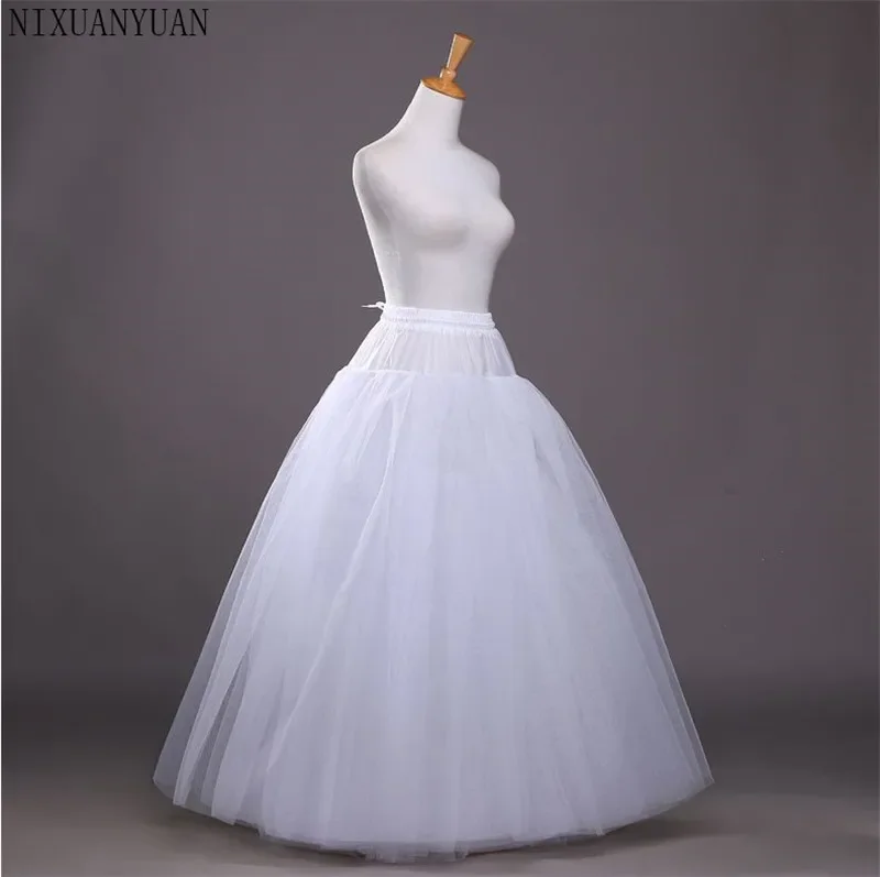 2023 New Four Layers Petticoat Long Tulle Skirts Womens Underskirt For Wedding Dress Lolita