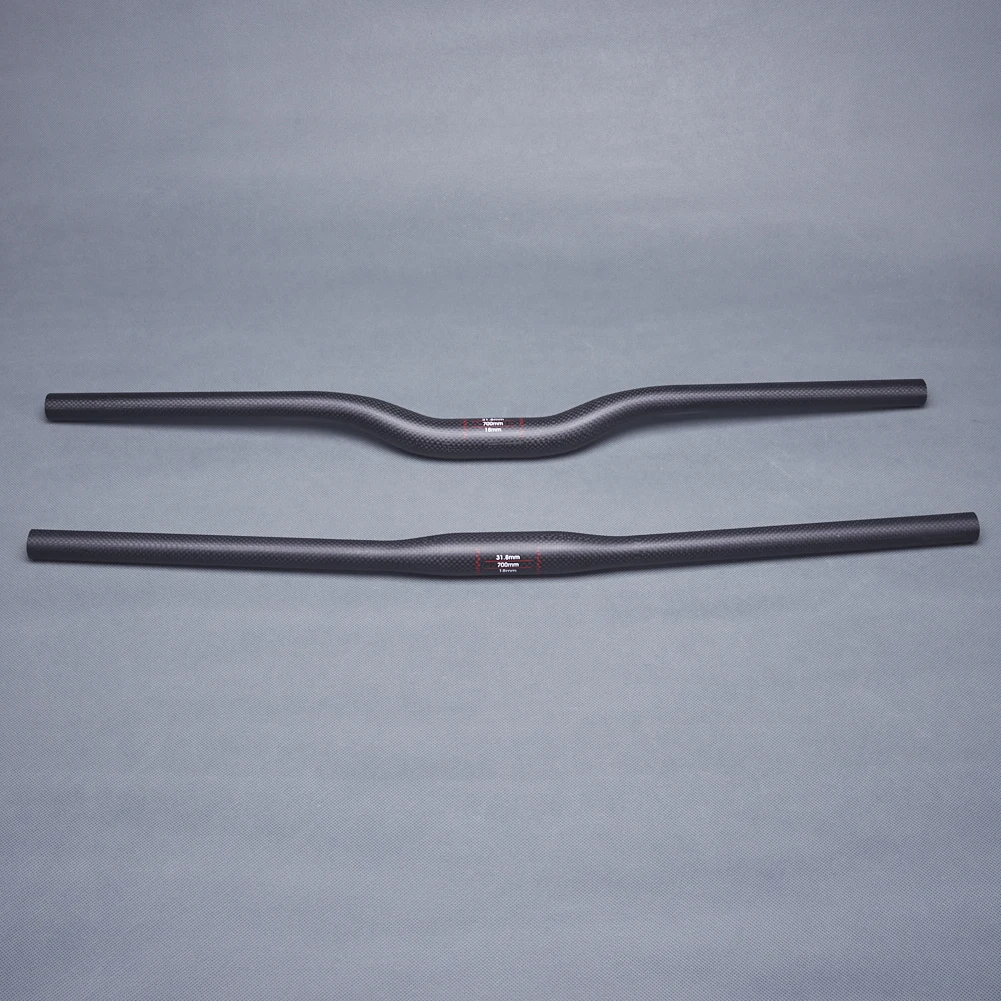 Matte 3K Carbon Bike MTB Handlebar Mountain Bicycle Horizontal / One-shaped Handlebar 580/600/620/640/660/680/700/720/740/760mm