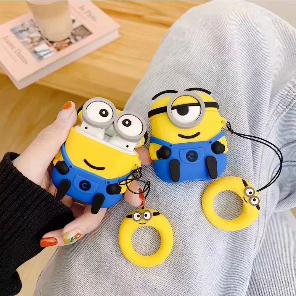 Cute Cover for Apple AirPods 1 2 3 Pro 2 Case 3D Big Eyes Cartoon Case Headphone Box Earphones Protective Cases Accessories