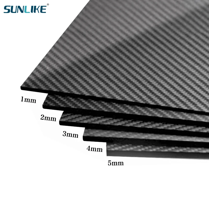 

165X300MM High Strength 3K Carbon Fiber board Panel Thickness 0.25mm to 5mm High Quality Carbon Fiber Sheet