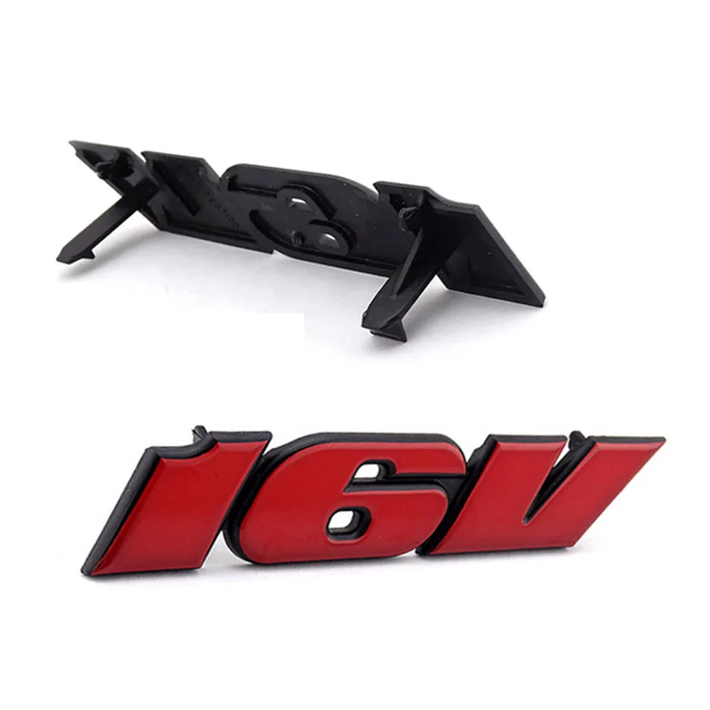 Per Mk2 Golf 16V Gti Jetta Passat Polo Car Red Griglia Anteriore Badge Bagaglio Logo 3D Sticker Car Logo Badge