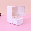 1:12 Mini Dollhouse White Refrigerator With Food Set Kitchen Toys Miniature Furniture Fridge Decorations For Kids Gift 2