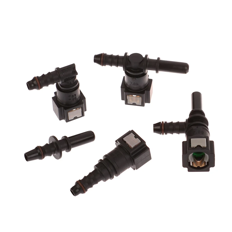 7.89 ID6 Auto Car Fuel Line Bundy Tee Hose Coupler Nylon Motorcycle Hose Coupler Quick Release Connect Connector Car Accessories hose coupler