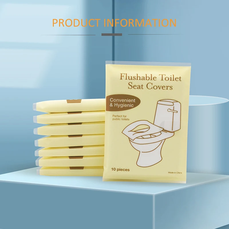 Disposable Toilet Seat Cover Portable Travel Camping Hotel Bathroom Toilet Mat Pads Degradable Soluble Water Toilet Covers Paper