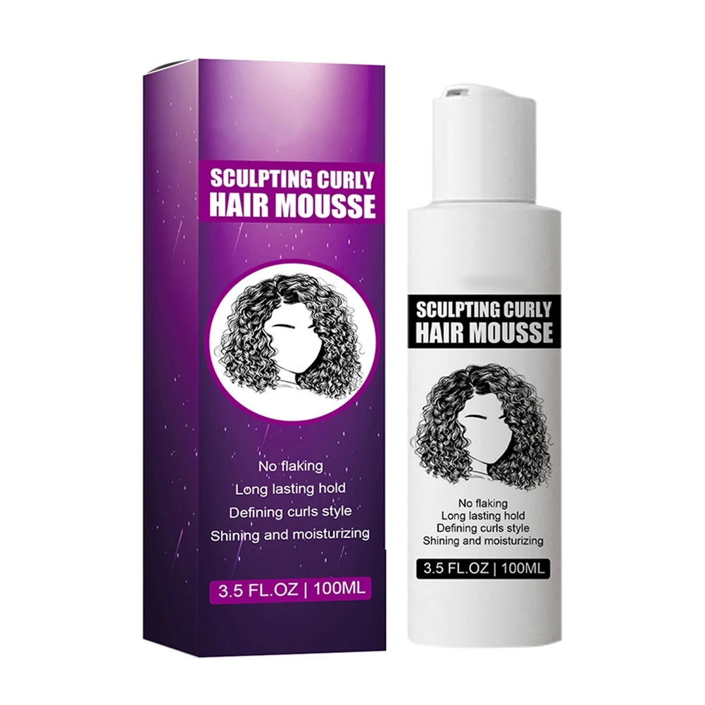 Curly Hair Mousse 100ml Sculpting Hair Styling Mousses Curl Boost Cream Curly Bounce Beauty Health Nourishing Elastic Effective Anti-frizz Foam