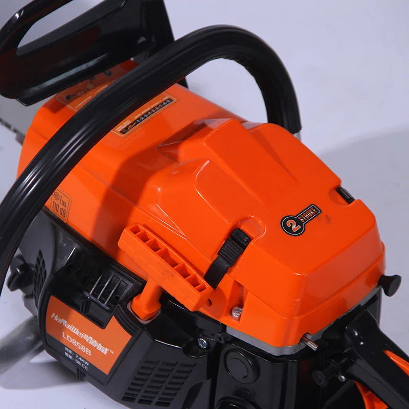 High Power Gasoline Chain Saw 52CC Felling Saw Garden Cross Border Red And White Multi-functional