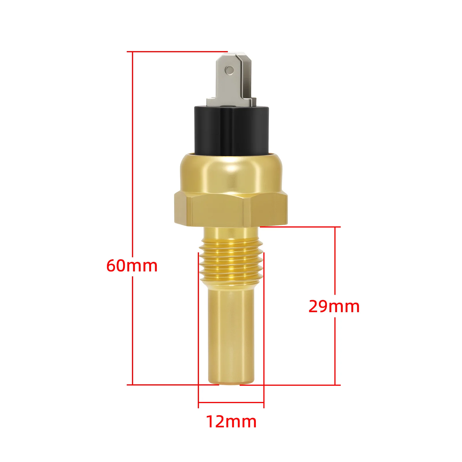 1PCS 수온 센서 12MM,14MM,16MM,17MM,21MM 0-120용 스레드 온도 센서 ℃ 자동차 게이지 센서 1/2NPT,1/4NPT,3/8NPT
