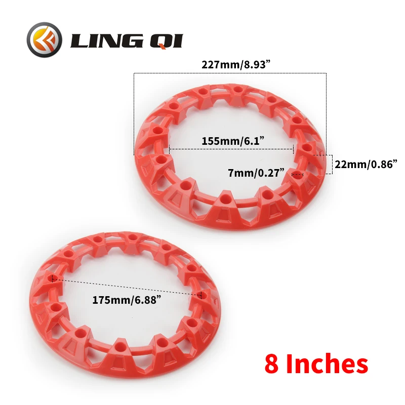 Motorcycle Modify Wheel Trim Hub Protection Decor Rim Universal Vehicle All Terrain Plastic Cover Fit ATV 8inch Tires