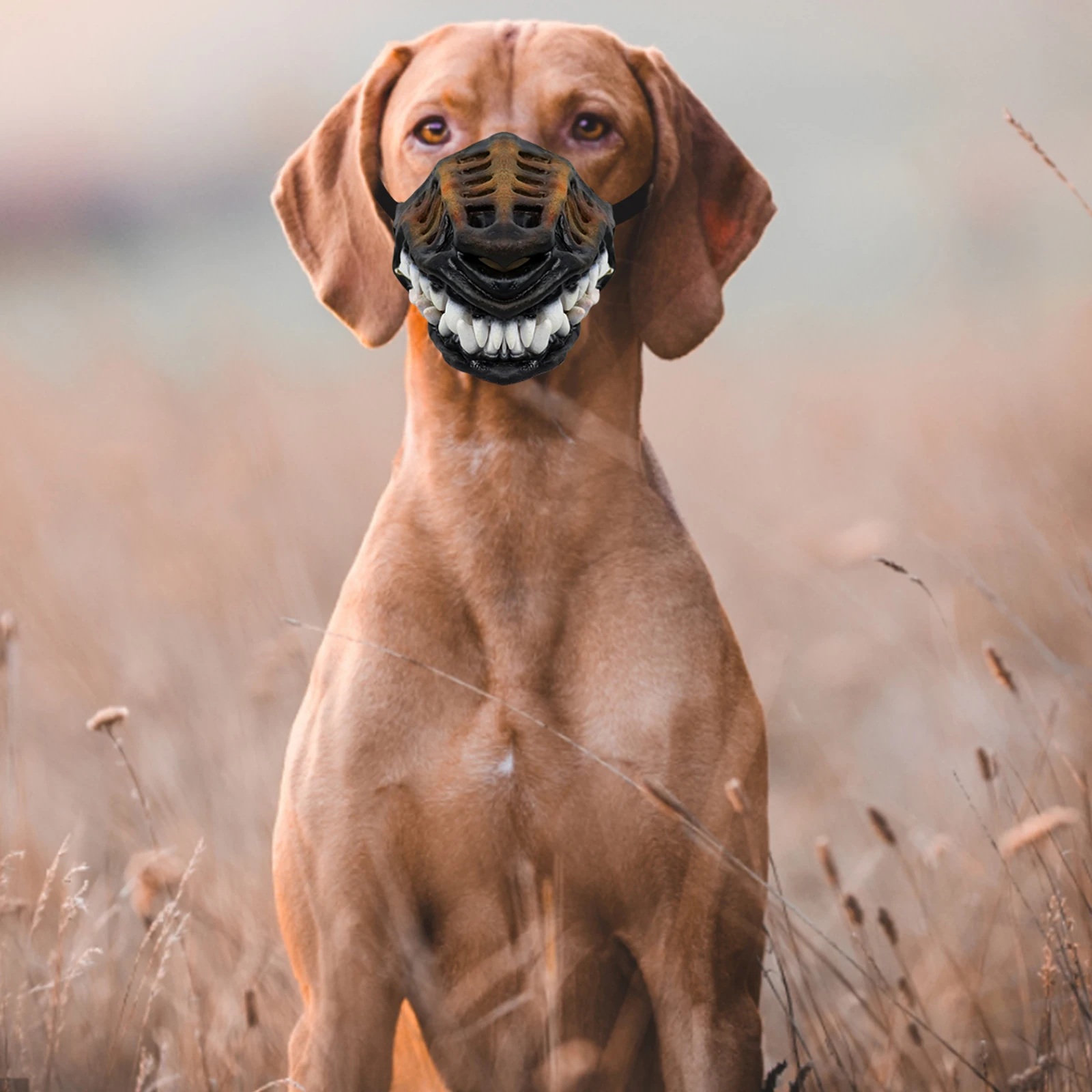 Fashion Dog Mouth Mask Padded Latex Rubber Muzzles For Large Dog Role Play Mask Puppy Halloween Cosplay Photo Props