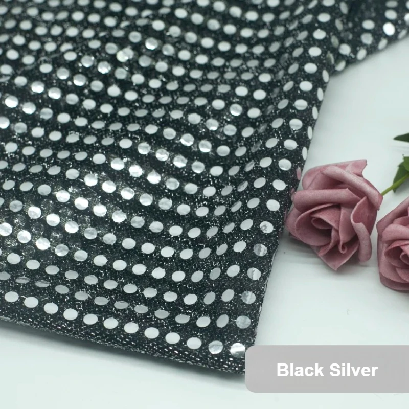 Sparkling Colorful 6mm Sequin Mesh Fabric for Weddings, Events & DIY Projects