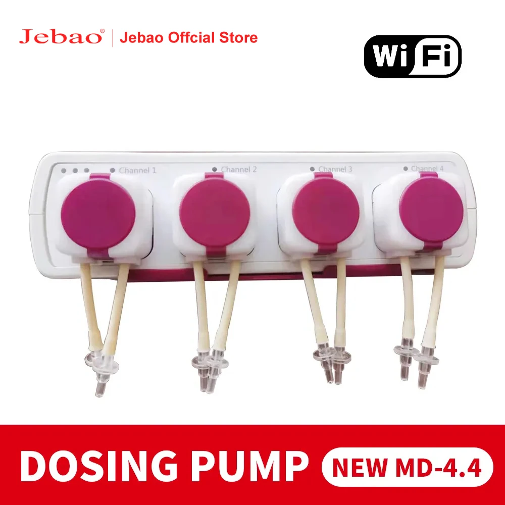 Jebao Jecod Water Pump Filter Auto Dosing Pump-Automatic Marine Reef Doser MD4.4 WIFI Control 12V 3W 9W