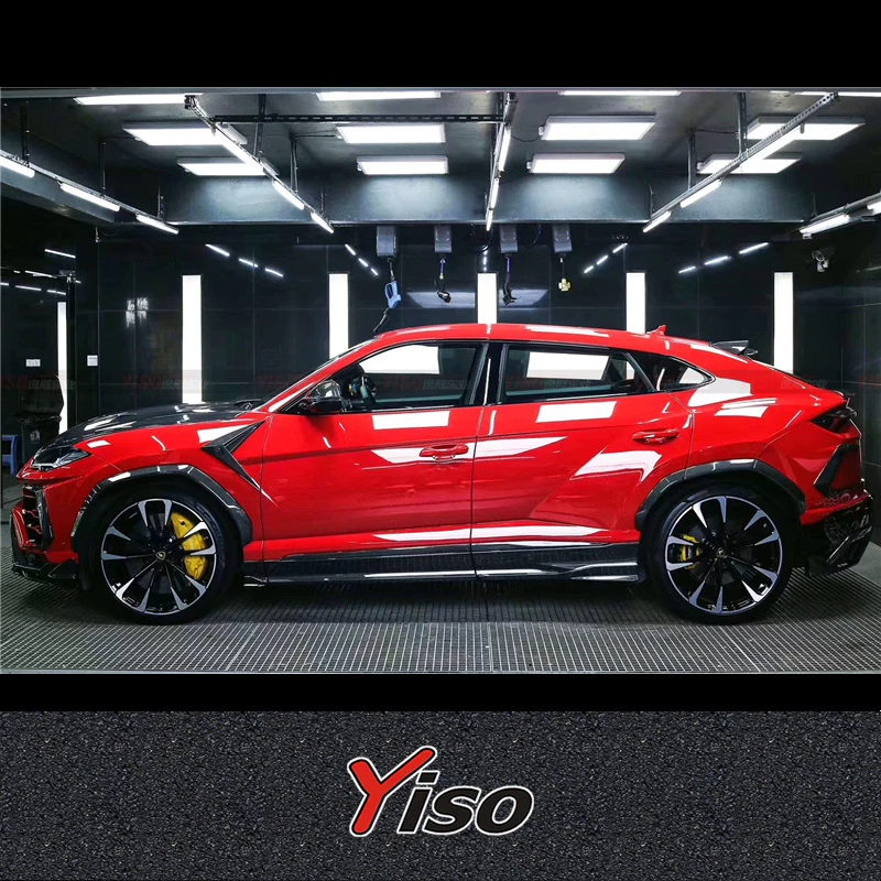 

Подходит для Lamborghini Urus, Модифицированная верхняя юбка из углеродного волокна, облегающая верхняя боковая юбка, облегающая юбка, боковая юбка