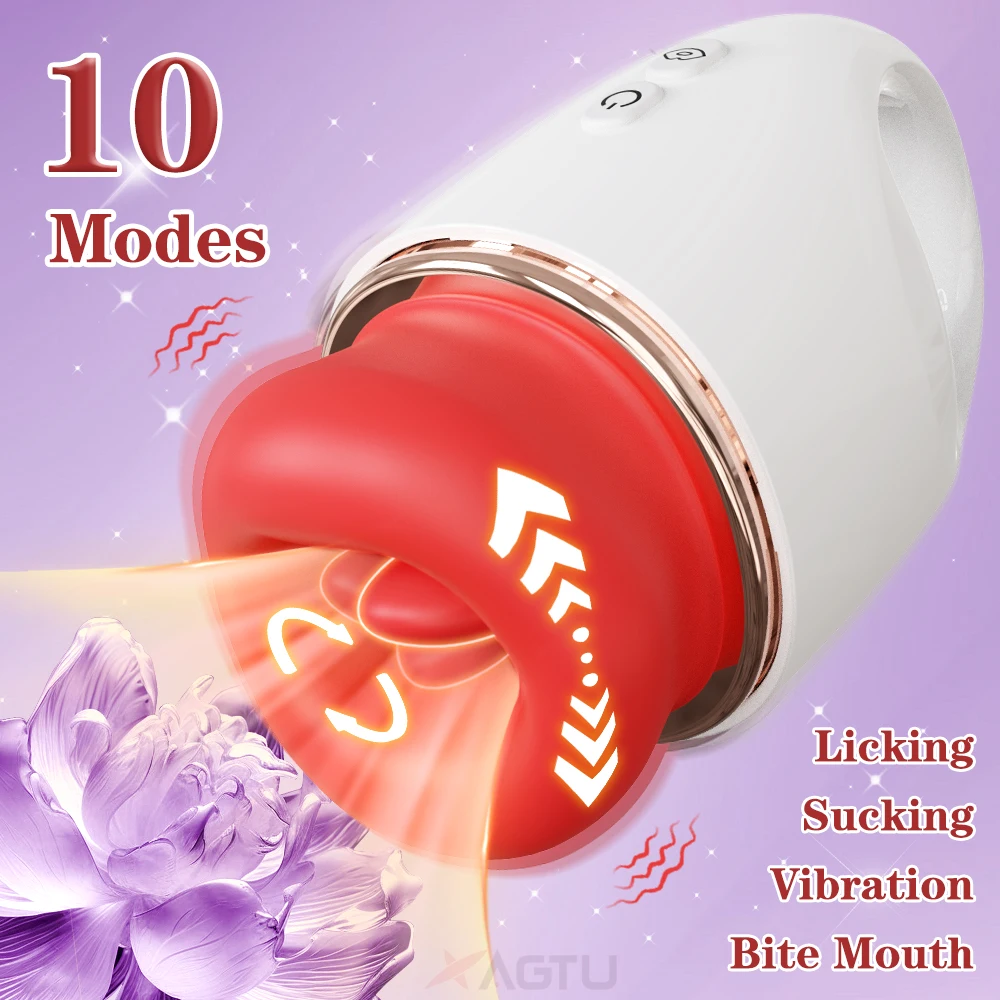 Powerful Sucking Vibrator for Women Tongue Licking Clitoris Stimulator Female Oral Sucker Swing Vibrating Adults Sex Toys