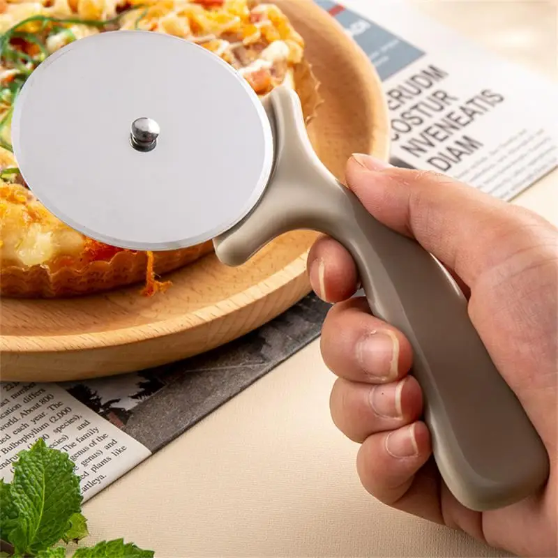 Stainless Steel Pizza Cutter Professional Pizza Cutter Wheel With Anti-Slip Handle For Waffles Cookies Pastry Accessories pizza cutter roller cutter