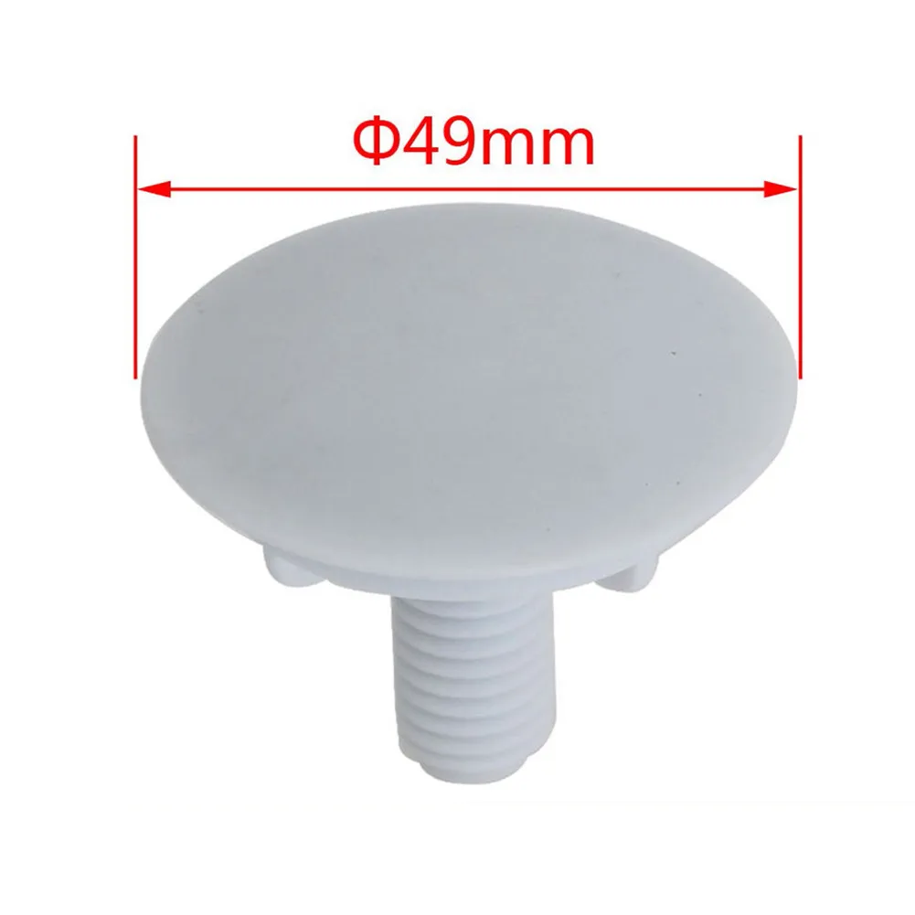 49mm Tap Hole Stopper Cover Blanking Plug Kitchen Sink Tap Basin Hole Plate Stopper Cover ABS Plastic White Overflow Holes