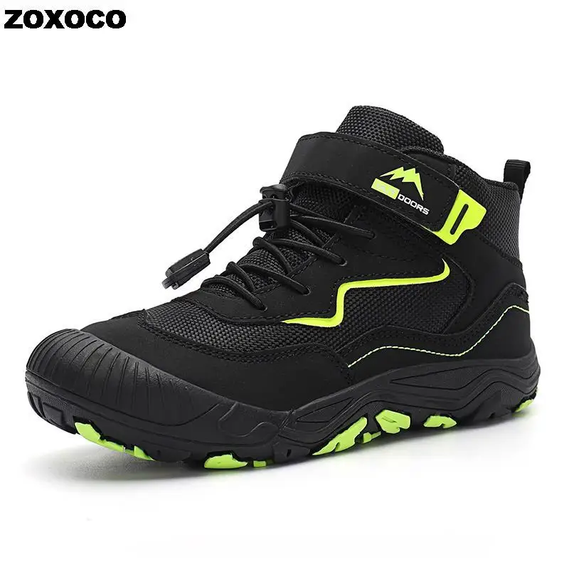 Autumn Hiking Shoes Kids Outdoor Sneakers Boys Girls Ankle Trekking Shoes Children Winter Hiking Boots Breathable Anti-Slip Shoe skipping ball fun flashy ankle skip swing ball a lightweight entertainment toy for children fitness kick ball