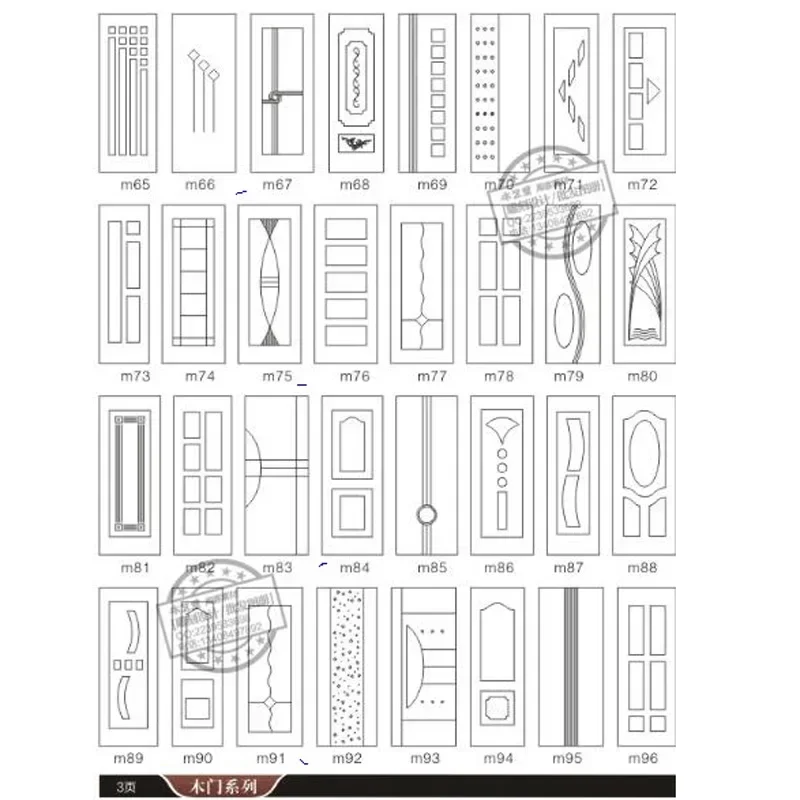 Ornamental Door Decor Design Collection - 192-Piece Vector Diagrams