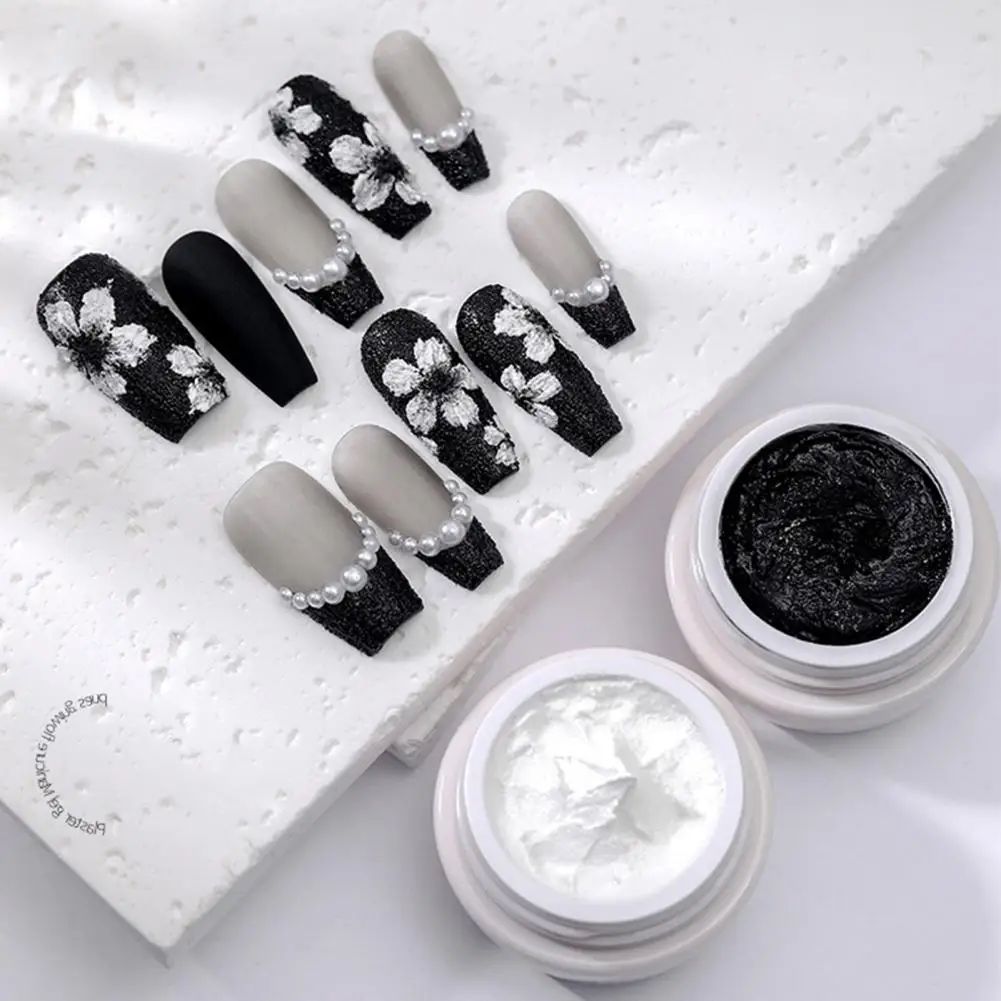5g DIY Gel Nail Polish Delicate Texture 3D Design Manicure Gypsum Glue Useful Three-dimensional Nail Polish Nail Salon