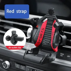 Premium Racing Seat Car Phone Holder with Suction Cup for Secure Smartphone Support (Red)