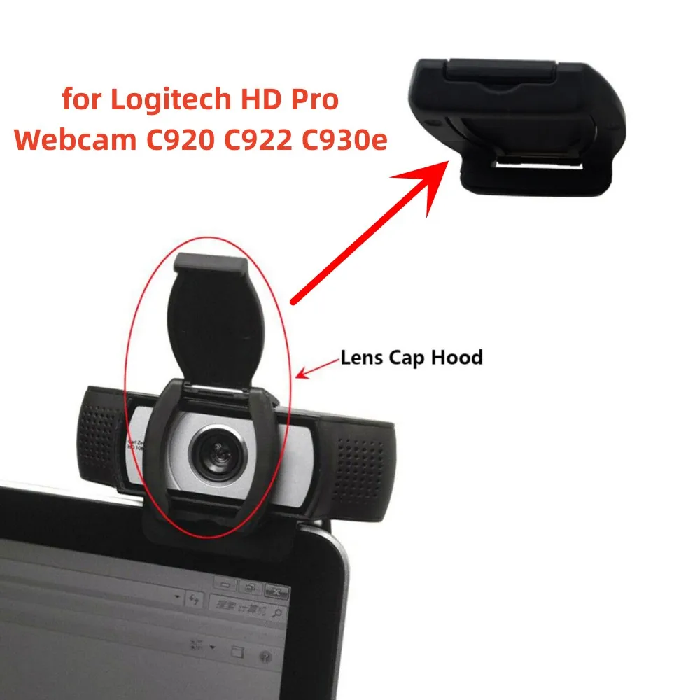 

Shutter Lens Privacy Cap Hood Protective Cover for Logitech HD Pro Webcam C920 C922 C930e Lens Accessories Black Privacy Cover