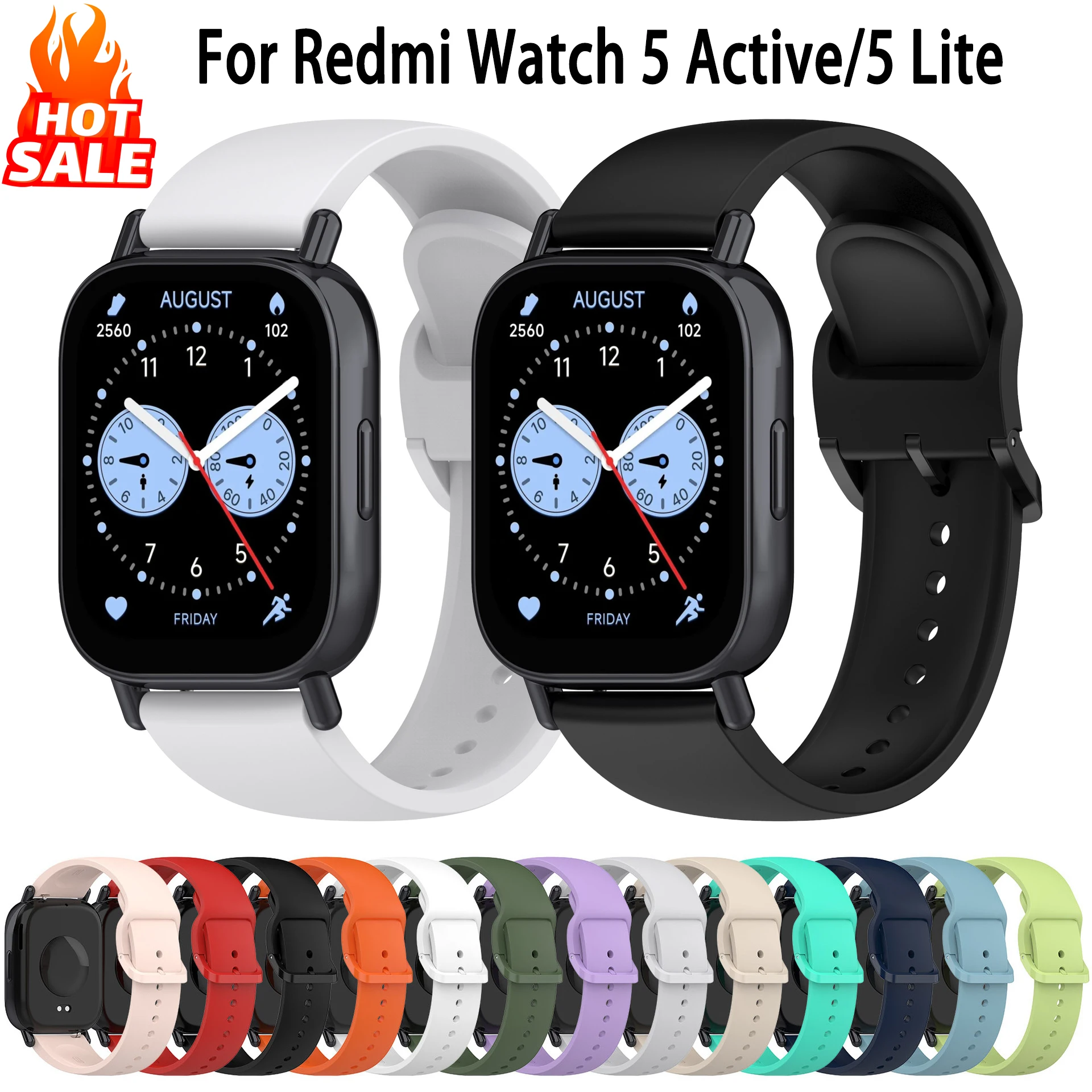 Silicone Sport Strap for Smartwatch - 22mm Premium Accessory Band