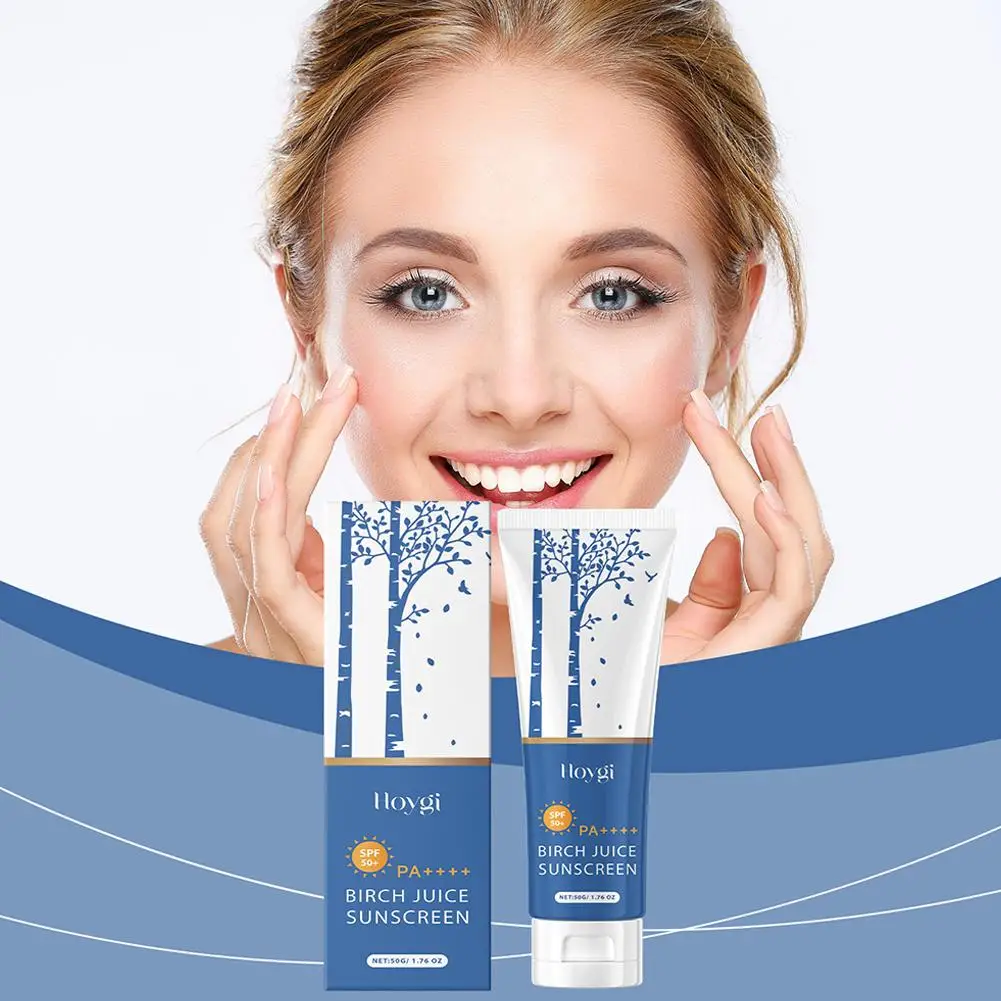 Birch Juice Oil Control Sunscreen SPF Protection Antioxidant Whitening for Healthy Skin