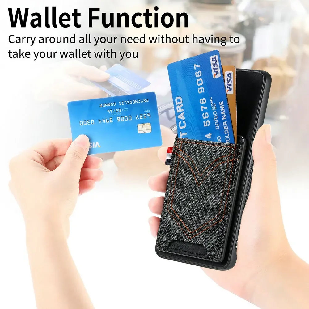 Magnetic Leather Card Case with 360° Lens Armor Protection