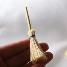 

2Pcs Creative Portable Parent-children Interaction Dollhouse Mini Witch Broom Mini Witch Broom for Entertainment