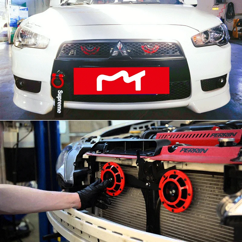 Car Air Horn Red/Black/Blue/Colour 139Db Multi-tone Car Horn 12V a pair For Subaru Impreza WRX Evo New