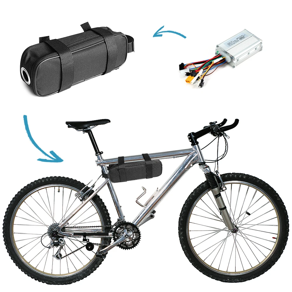 Bike Bag Ebike Controller Bag Electric Bicycle Storage Bag Large Capacity Cycling Storage Waterproof MTB Road Bike Battery Case Pack