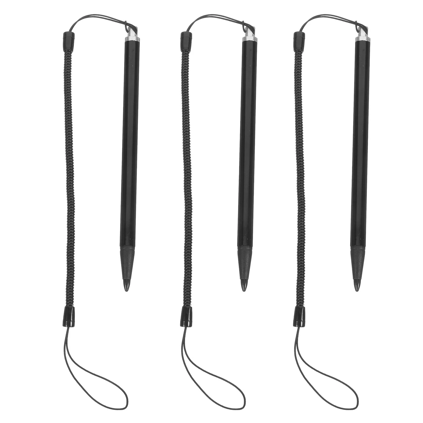 

3 Pcs Stylus Pen for Phone with Spring Rope Resistive Screen Pens Computer Touch Metal Tablet