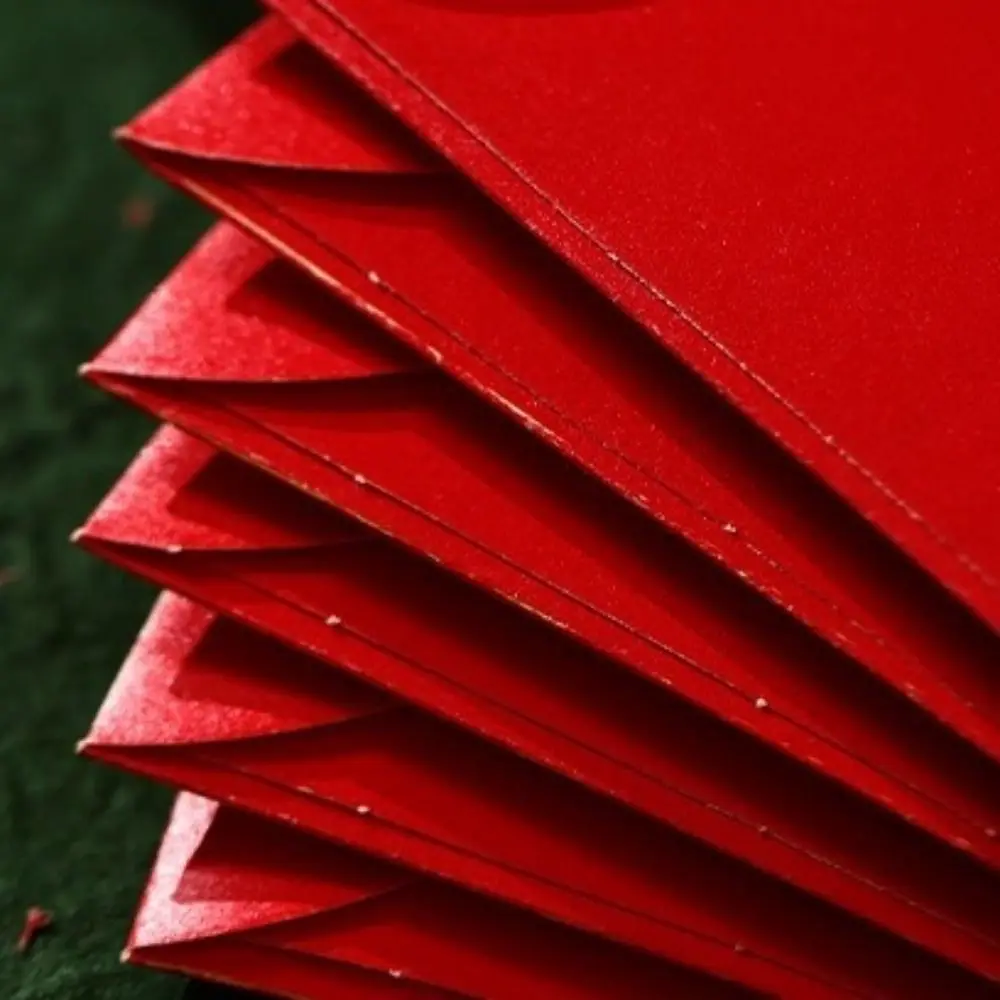 6Pcs Chinese Style 2026 Horse Year Red Envelope Traditional Bless Words Horse Year Money Envelope Paper Large Capacity