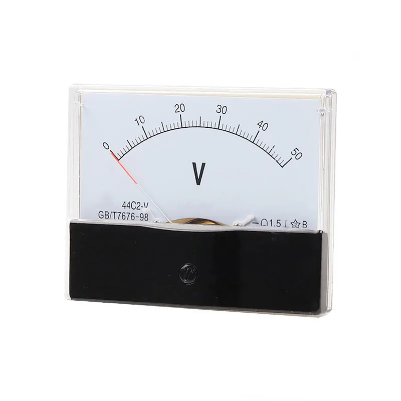 44C2 DC Voltmeter Analog Panel Pointer Volt Meter 500V300V250V150V100V  Square 100*80mm Voltage Meter - AliExpress