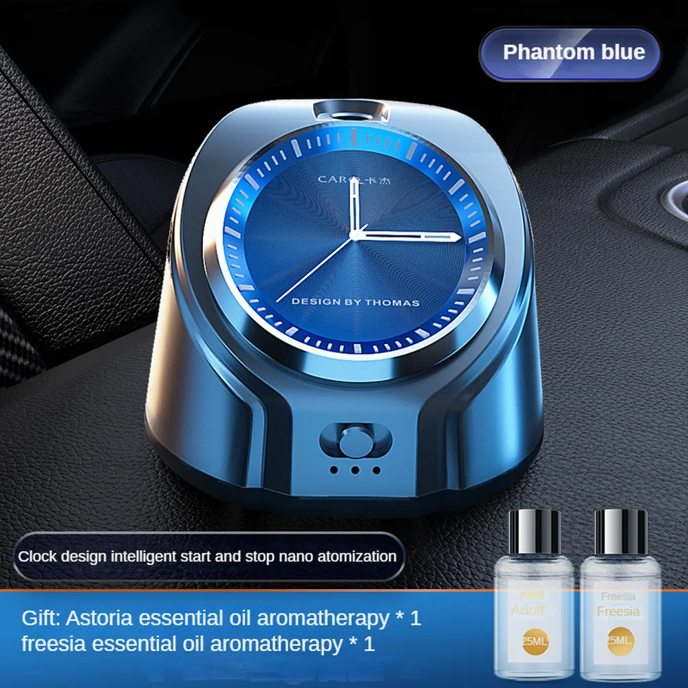 Smart Car Aromatherapy Car Ornaments Clock Spray Lasting Light