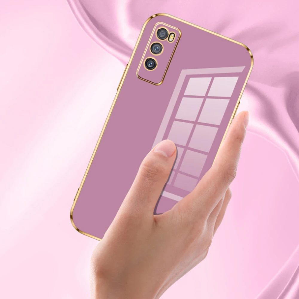 Vivo V20 SE 케이스 Vivo Y70 전화 케이스 V20SE 고급 도금 스트레이트 에지 TPU 소프트 커버 V2022 V2023 카메라 충격 방지 Coque