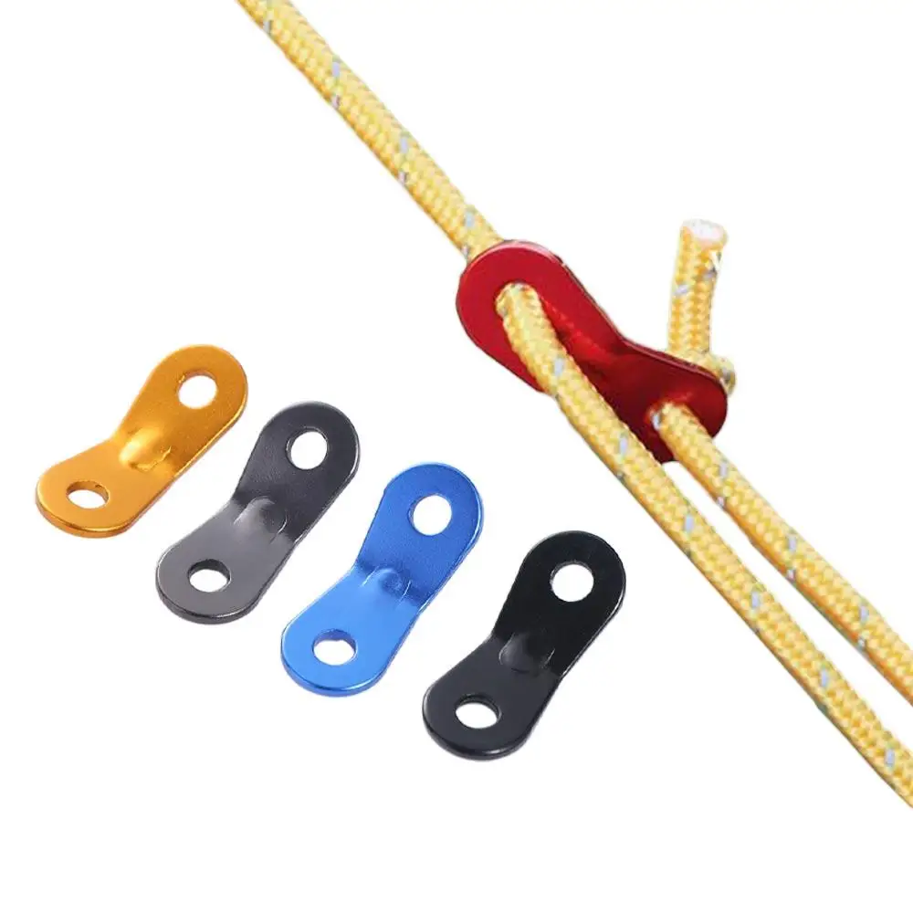 10 Pcs Aluminum Alloy Tent Rope Tensioners Camping Cord Lock Buckles