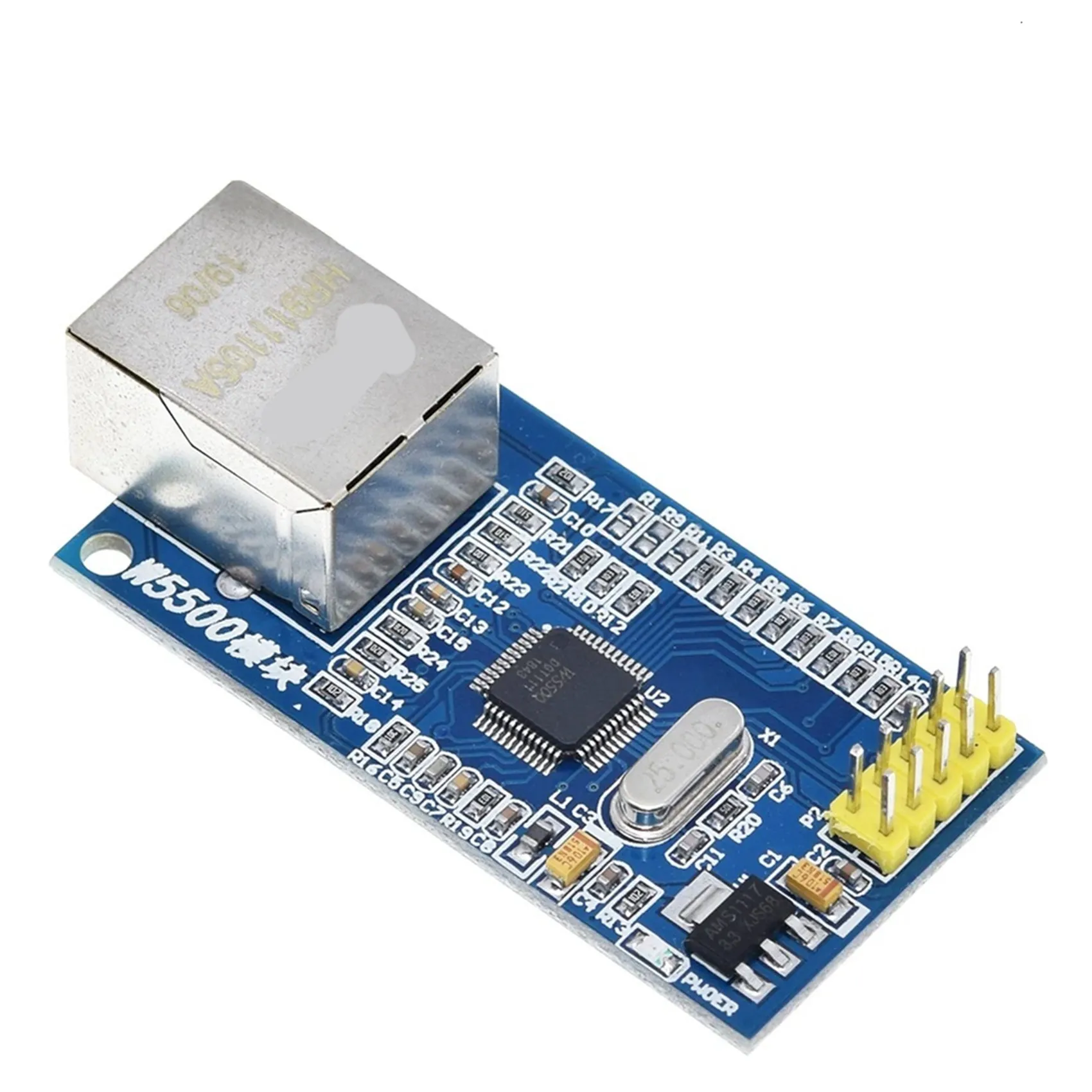 LAA-3X W5100 이더넷 쉴드 LAN 네트워크 모듈 교체 W5500 지원 TCP/IP 51/STM32 마이크로컨트롤러(32K 바이트 SPI 포함)