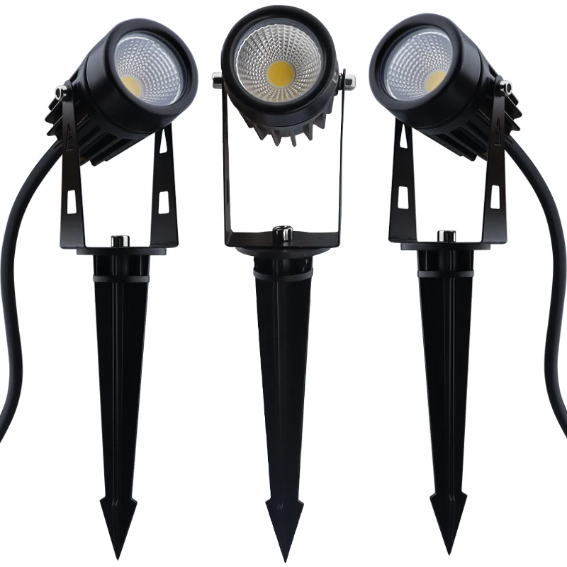 4PCS LED COB Spike Lawn Lamp 5W 3W 1W Outdoor Garden lighting Waterproof Lighting Led Garden Path Spotlights AC110V220V DC12V
