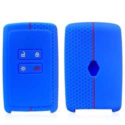 Silicone Key Case for Car Remote Protection (Blue(redline)1PC)