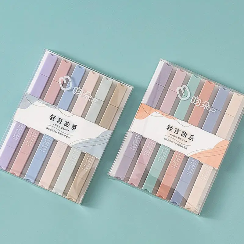 Pastel Double Tip Marker Pen Journal Bible Planner Notes Marker Pen Set 6 PCS For Adults highlighter pen,highlighter marker