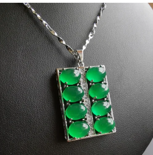 

Подвески Jadeite халцедон Подвески Ожерелья