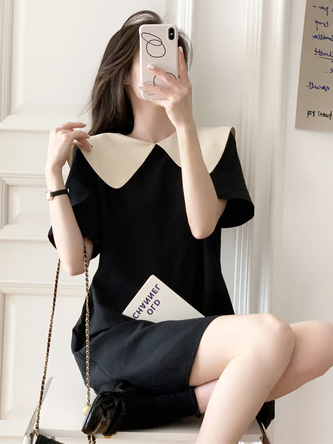 

2024 Summer Women Fashion Short Sleeve Straight Dress Female Solid Color Loose Dresses Ladies New Long Casual Vestidos M168