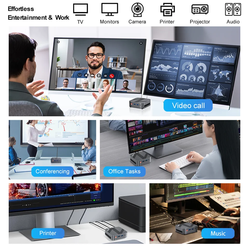 Ninkear Mini PC W-11, Mini-PC con CPU Intel N150 (fino a 3,6 GHz