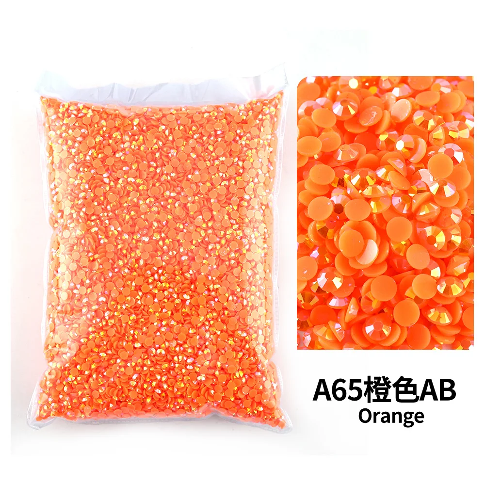 Colorful AB Transparent Resin Rhinestone FlatBacks for Nail Art and Garment Decoration - Bulk Wholesale