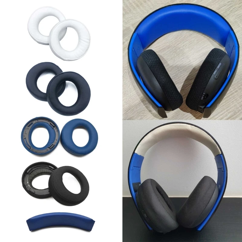 

Protain Leather Earpads Headband for PS-3 PS-4 Gen3 Gold 7.1 Headset Ear Cushions Earpads Replacement Ear Pads Dropship